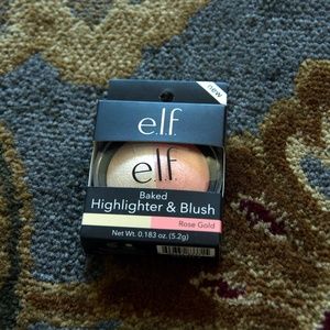 ELF baked highlighter and blush Rose gold
